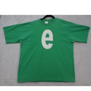 Vintage 90s Fashion Gear T Shirt XL Green Chenille E Single Stitch USA Made